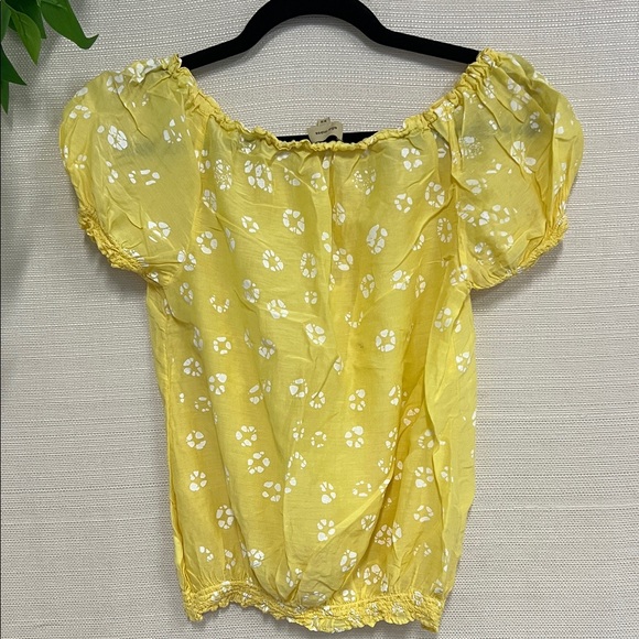 Ella Moss Yellow Floral Blouse - Picture 2 of 3